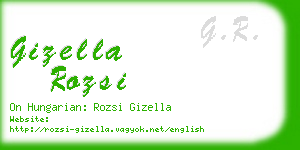 gizella rozsi business card